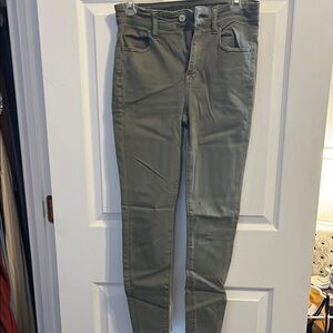 Olive Green Skinny Pants